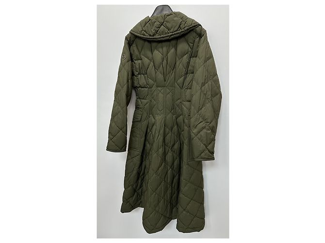 Moncler CAPRIER Quilted Long Down Coat Black - view 6