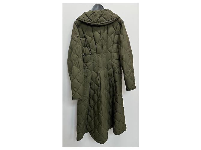 Moncler CAPRIER Quilted Long Down Coat Black - view 7