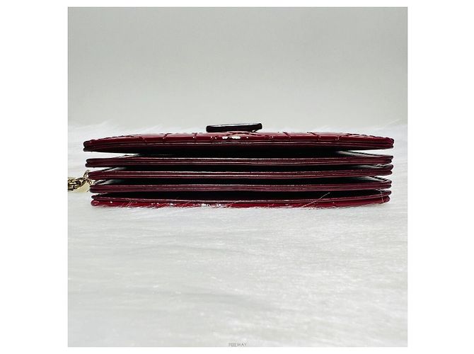 Lady Dior Christian Dior Kartenetui aus Lackleder im Akkordeon-Stil Rot - Ansicht 4