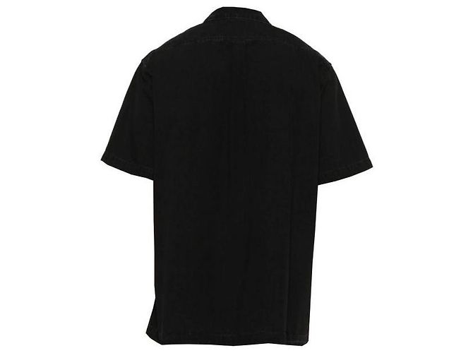 Givenchy Camicia a maniche corte in cotone con patch con logo - vista 4