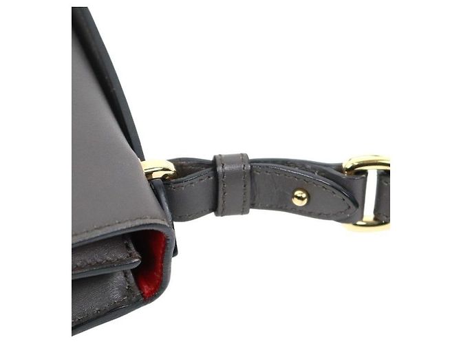 Salvatore Ferragamo Borsa a tracolla Marisol in pelle grigia - vista 5