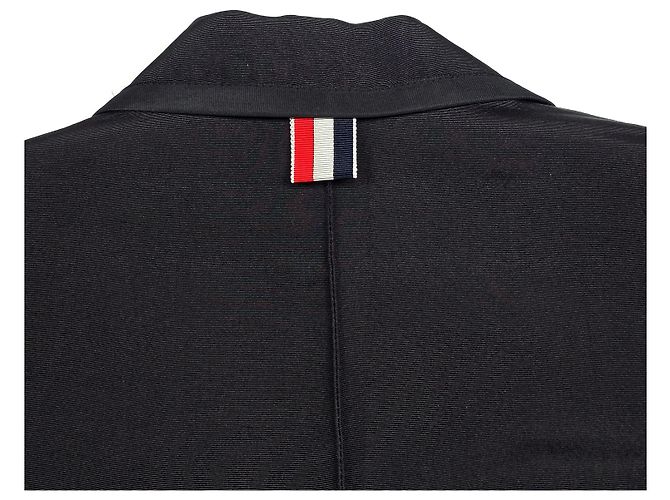 Thom Browne Women's Three-Button Silk Blazer Jacket Black - view 4