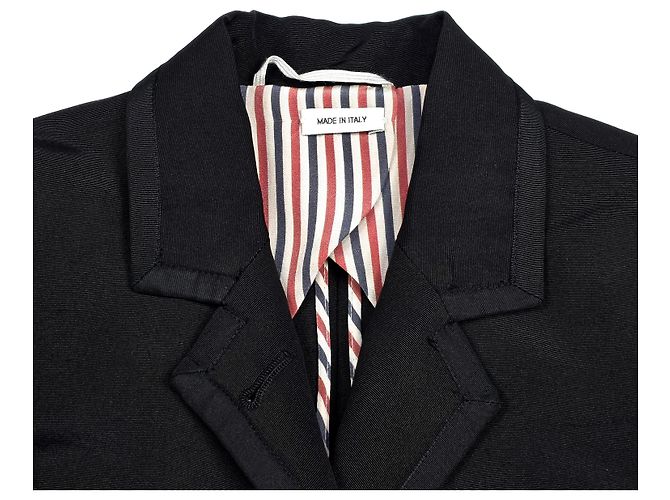 Thom Browne Women's Three-Button Silk Blazer Jacket Black - view 5