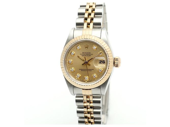 Rolex Datejust Damenuhr mit Diamanten nach Einstellung Golden - Ansicht 8