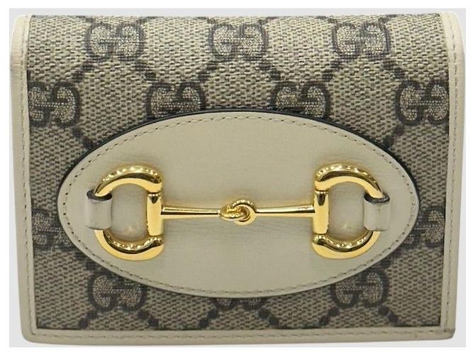 Horsebit 1955 Gucci Horsebit Kleiner Geldbeutel Beige Braun - Ansicht 2
