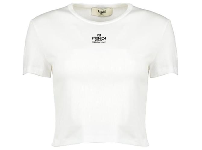 Fendi Punto de algodón Roma Blanco - vista 3