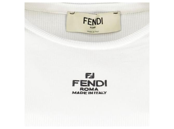 Fendi Punto de algodón Roma Blanco - vista 6