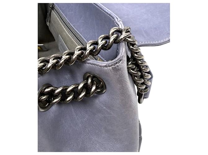 Chanel Borsa a tracolla Boy Flap Viola Porpora - vista 10