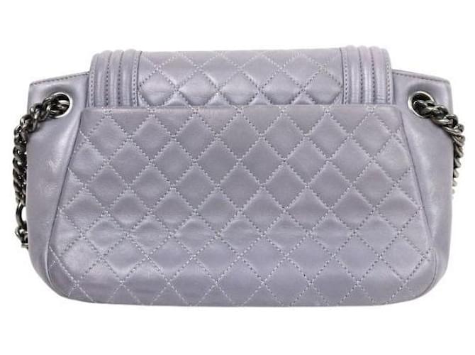 Chanel Borsa a tracolla Boy Flap Viola Porpora - vista 3