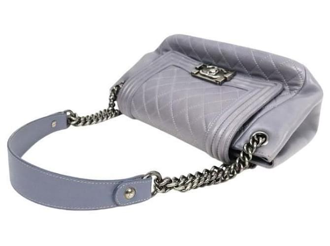 Chanel Borsa a tracolla Boy Flap Viola Porpora - vista 5