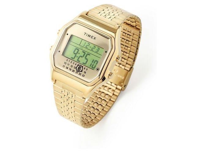 Maison Martin Margiela Bracciale Orologio Digitale D'oro - vista 4