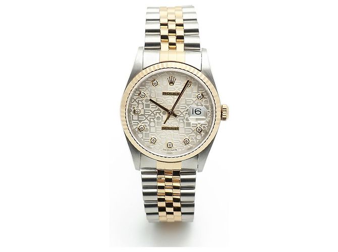 Rolex Relógio Datejust Combination Masculino Original com Mostrador de Diamante Prateado e Mostrador de Computador Prata - vista 16
