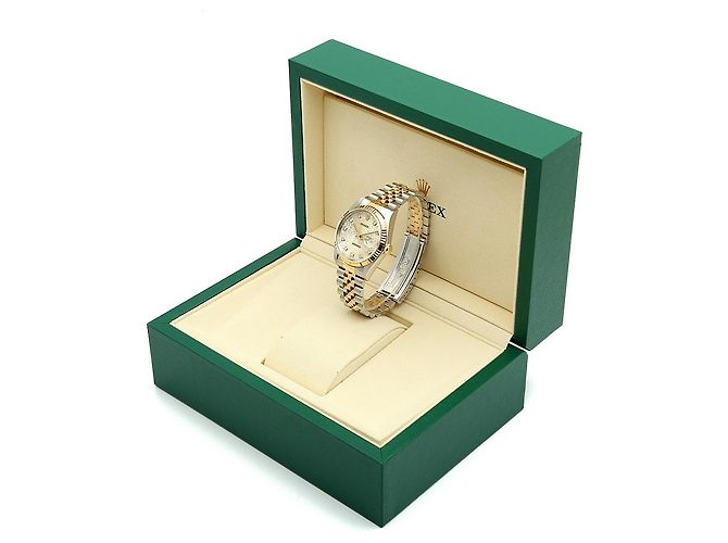 Rolex Relógio Datejust Combination Masculino Original com Mostrador de Diamante Prateado e Mostrador de Computador Prata - vista 26