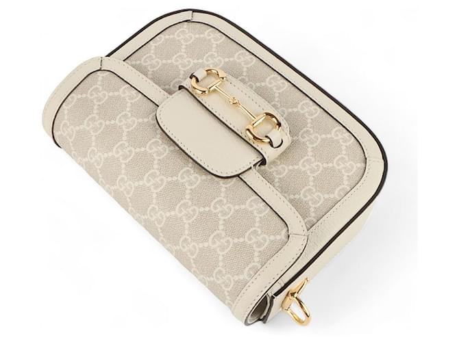 Horsebit 1955 Gucci Mini borsa a tracolla Horsebit Bianco - vista 4