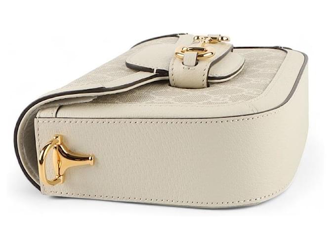 Horsebit 1955 Gucci Mini borsa a tracolla Horsebit Bianco - vista 5