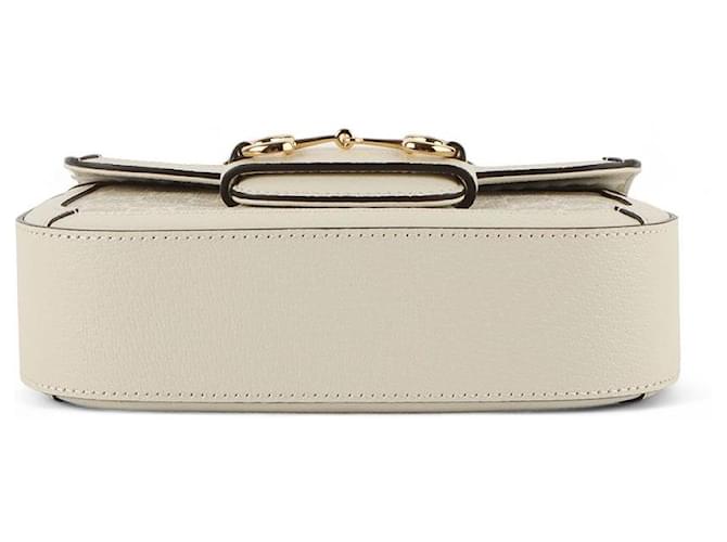 Horsebit 1955 Gucci Mini borsa a tracolla Horsebit Bianco - vista 6