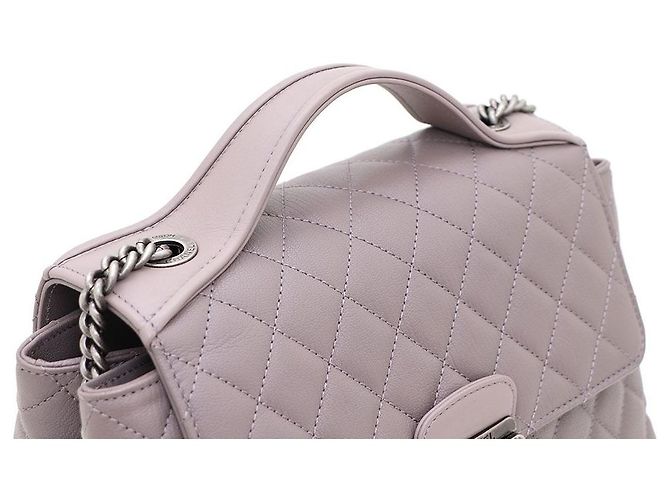 Chanel Borsa Tote e Borsa a Spalla con Patta e Logo Argentato Marrone - vista 5