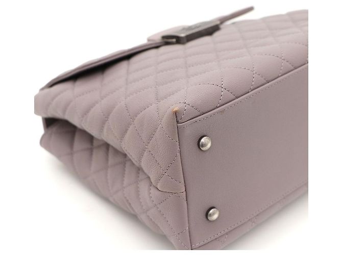 Chanel Borsa Tote e Borsa a Spalla con Patta e Logo Argentato Marrone - vista 6
