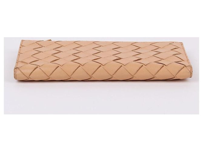 Bottega Veneta Cartera larga de mujer de cuero beige claro con solapa Castaño - vista 7