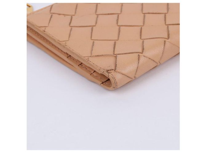 Bottega Veneta Cartera larga de mujer de cuero beige claro con solapa Castaño - vista 8