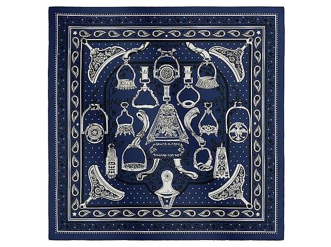 Hermès Etriers Remix Bandana Twilly Seidentuch Schwarz - Ansicht 2