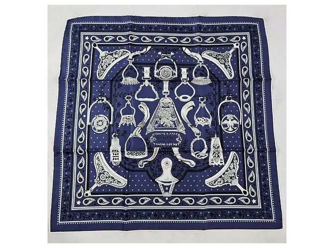 Hermès Etriers Remix Bandana Twilly Seidentuch Schwarz - Ansicht 6