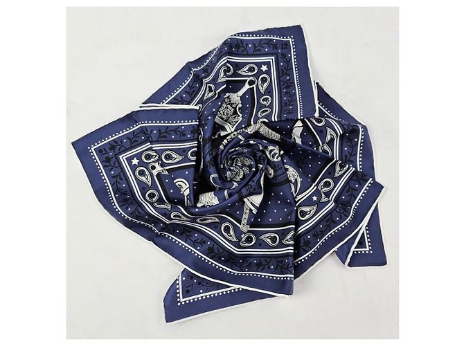 Hermès Etriers Remix Bandana Twilly Seidentuch Schwarz - Ansicht 7