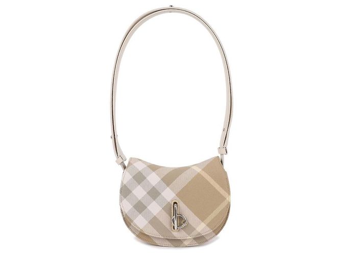 Burberry Mini Borsa Cavallo a Dondolo Marrone - vista 3