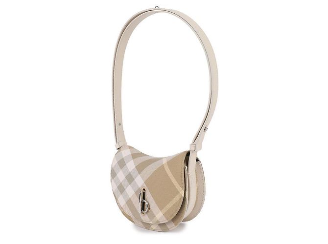 Burberry Mini Borsa Cavallo a Dondolo Marrone - vista 4