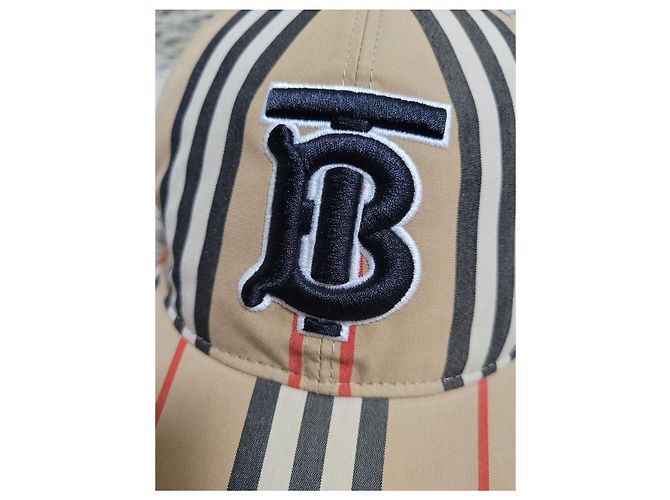Cappellino da baseball Burberry TB Embroidered Logo Check Multicolore - vista 4