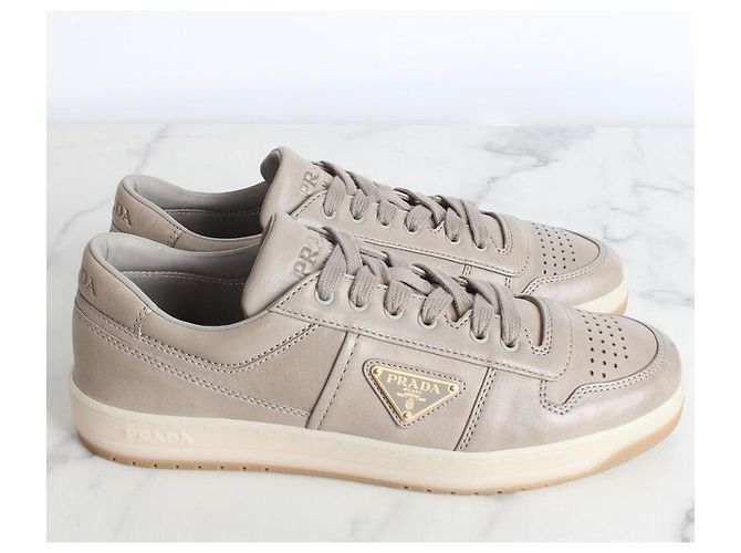 Prada Sneakers Downtown Chrome Khaki Marrone - vista 4