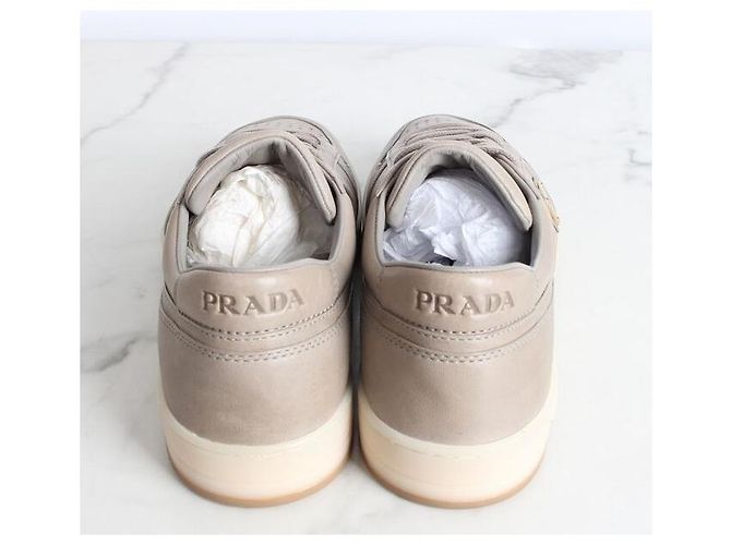 Prada Sneakers Downtown Chrome Khaki Marrone - vista 6