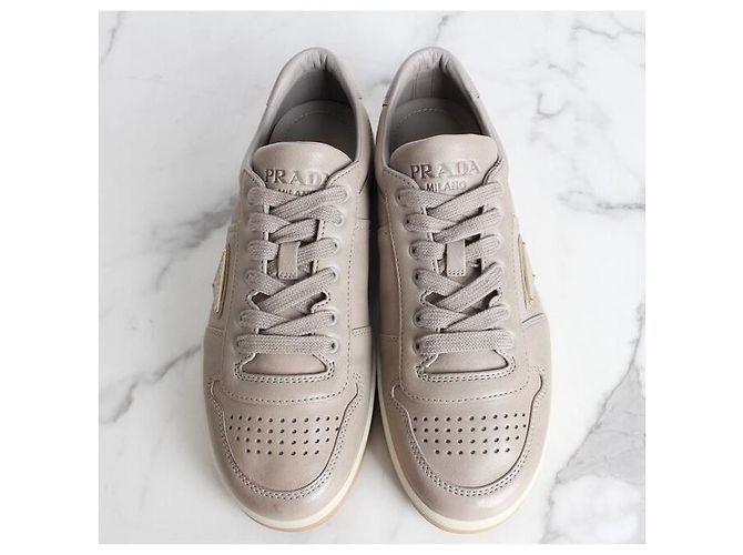 Prada Sneakers Downtown Chrome Khaki Marrone - vista 7