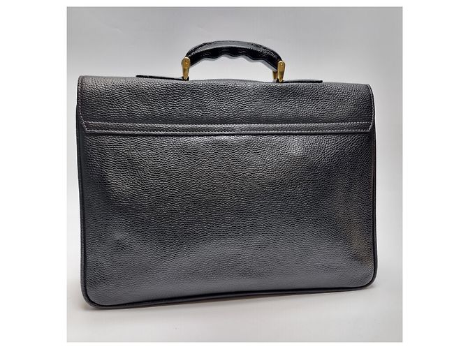 Fendi Leather Gold Briefcase Unisex Document Bag Vintage Style - view 10