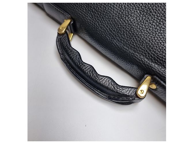 Fendi Leather Gold Briefcase Unisex Document Bag Vintage Style - view 12