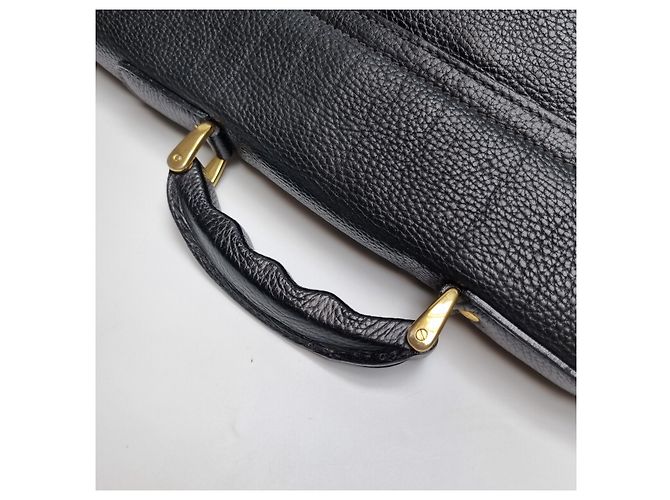 Fendi Leather Gold Briefcase Unisex Document Bag Vintage Style - view 14