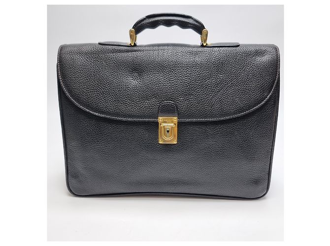 Fendi Leather Gold Briefcase Unisex Document Bag Vintage Style - view 2