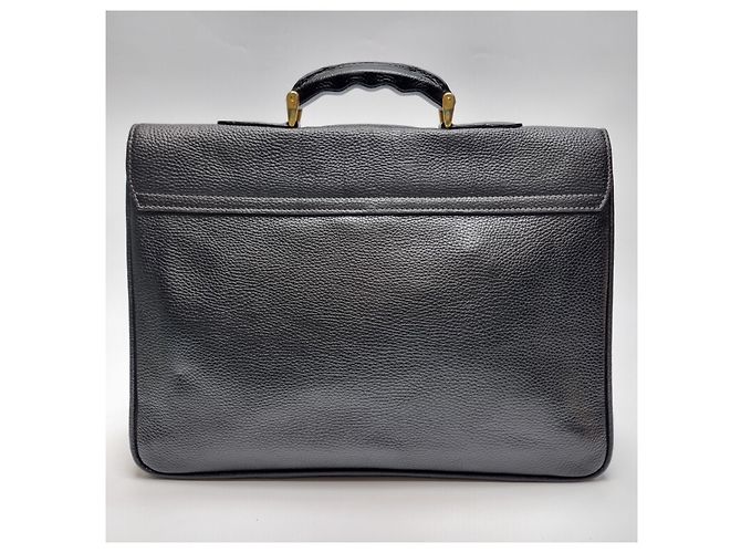 Fendi Leather Gold Briefcase Unisex Document Bag Vintage Style - view 8