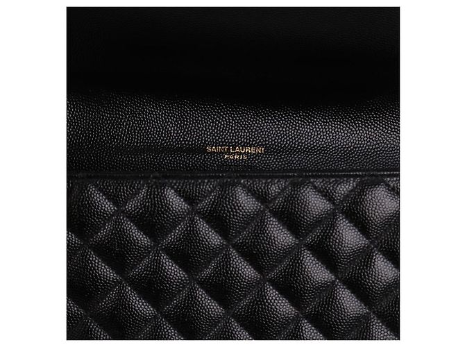 Saint Laurent Clutch Small Envelope YSL Gold Nero - vista 10