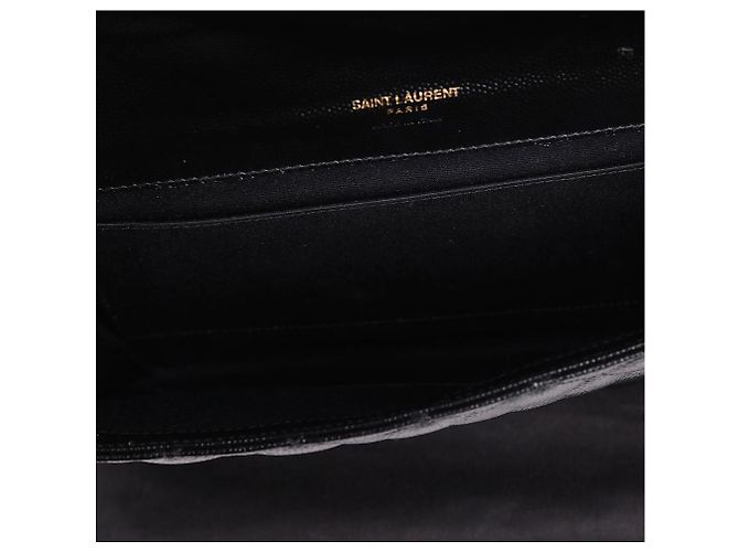 Saint Laurent Clutch Small Envelope YSL Gold Nero - vista 11