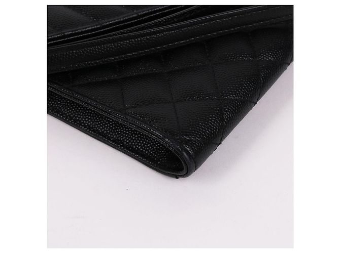 Saint Laurent Clutch Small Envelope YSL Gold Nero - vista 8