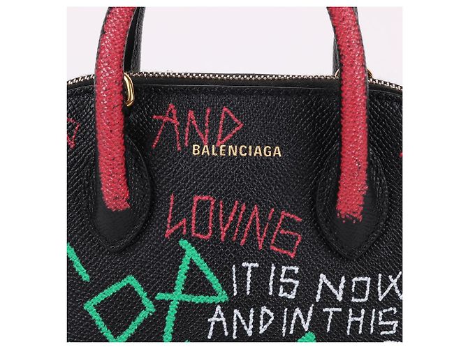 Borsa a tracolla mini Balenciaga Graffiti Nero - vista 2