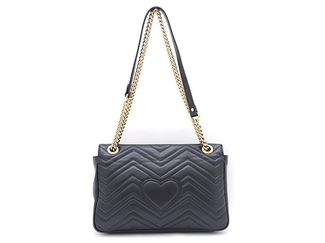 Gucci Borsa a Spalla e Borsa a Tracolla GG Marmont Matelassé Large Nero - vista 3