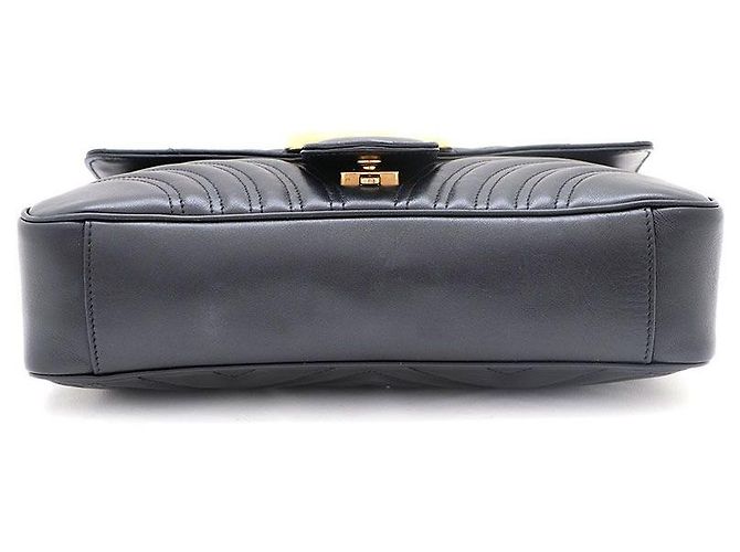 Gucci Borsa a Spalla e Borsa a Tracolla GG Marmont Matelassé Large Nero - vista 7