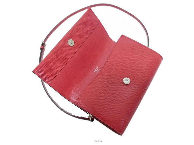 Louis Vuitton Borsa a tracolla Epi Clarity Rosso - vista 5