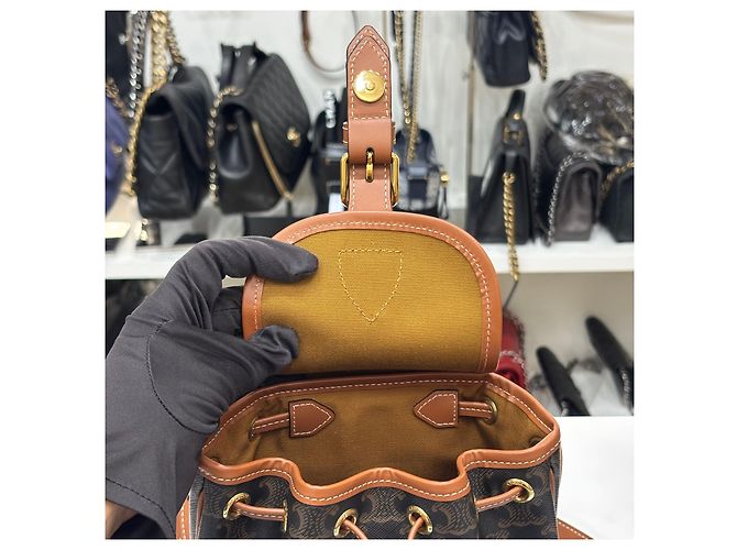 Céline Trionf Canvas Mini Fullco Rucksack Mehrfarben - Ansicht 7