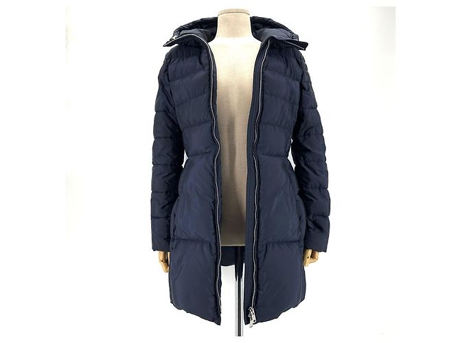 Double Prada Lange gesteppte Damenjacke aus Nylon mit Triangle-Logo Schwarz - Ansicht 3