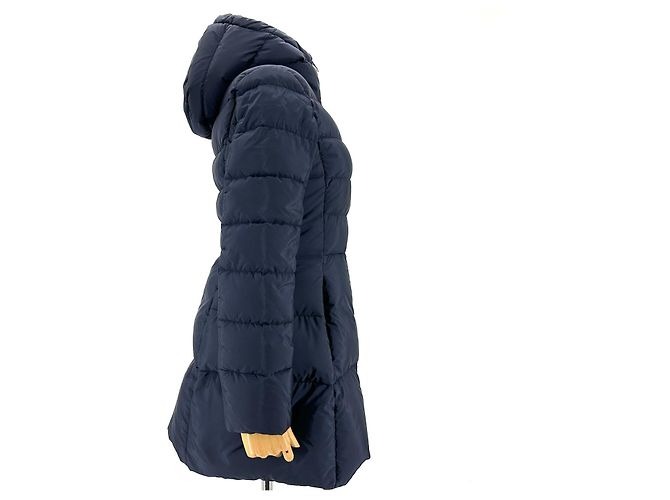 Double Prada Lange gesteppte Damenjacke aus Nylon mit Triangle-Logo Schwarz - Ansicht 5