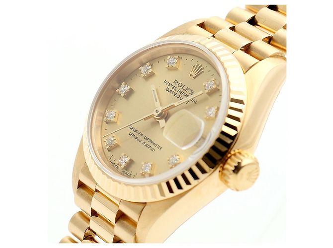 Rolex Reloj Datejust Gold Original Diamond de oro para mujer - Año de nacimiento Dorado - vista 10