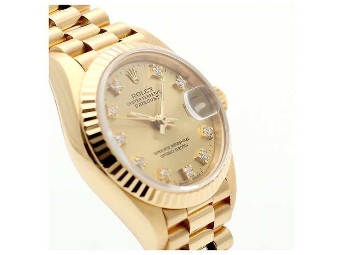 Rolex Reloj Datejust Gold Original Diamond de oro para mujer - Año de nacimiento Dorado - vista 11
